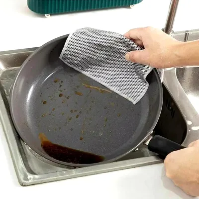 Multifunctional Double Sided Steel Wire Dish Cloth (4 pcs)